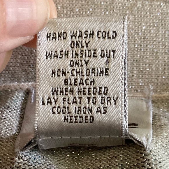 Chico’s Teal Taupe Aqua Cream Cardigan Peacock Pattern Chico’s Size 2 - Picture 8 of 8